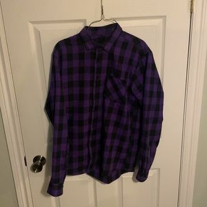Purple Flannel Button Up Shirt